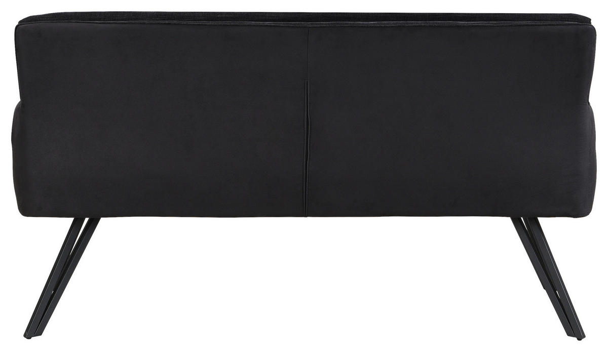 SITZBANK 160/94/67 cm Webstoff Schwarz  - Schwarz, MODERN, Textil/Metall (160/94/67cm) - MID.YOU