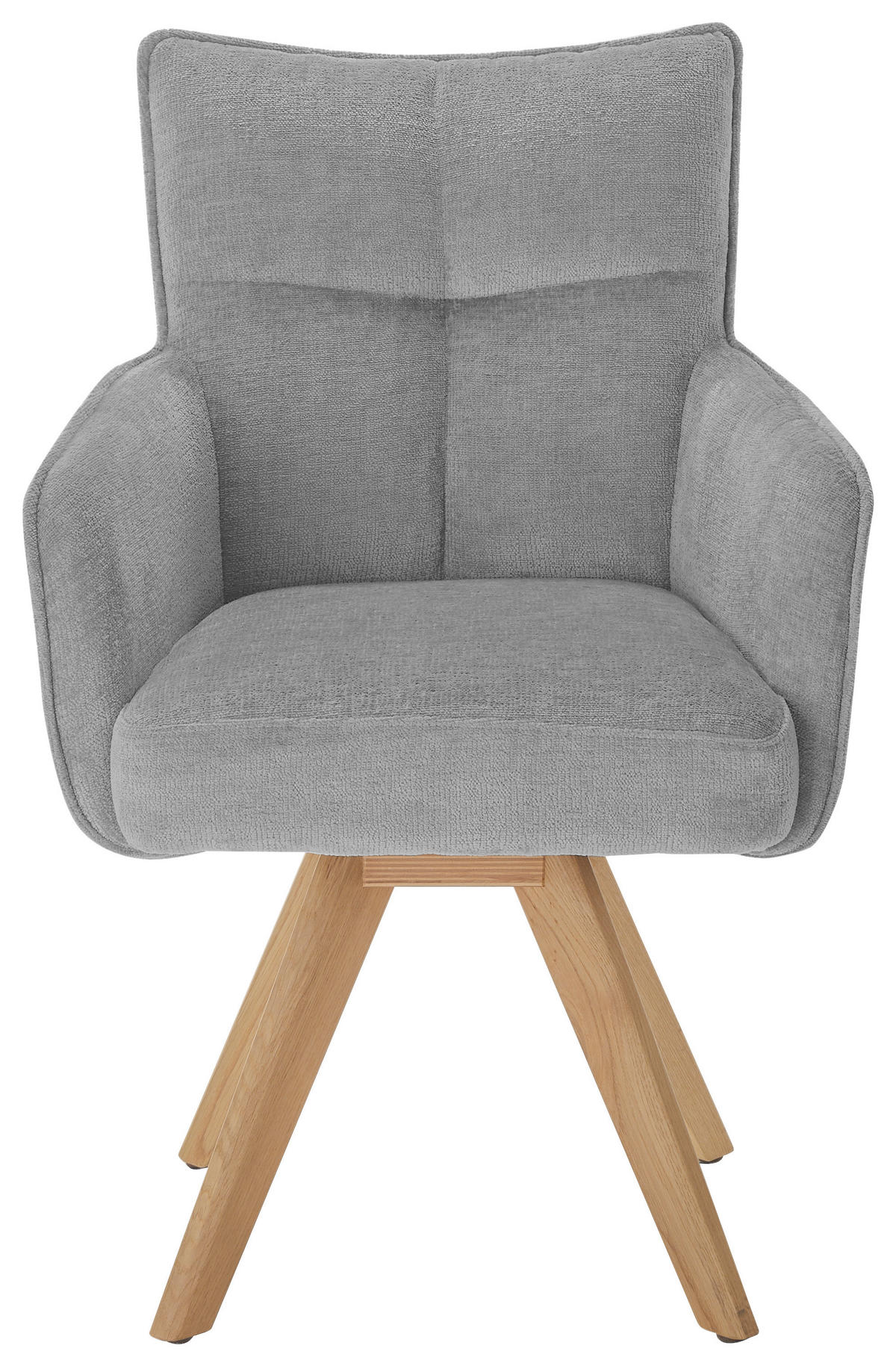 ARMLEHNSTUHL  in Mikrofaser  - Eichefarben/Grau, Design, Holz/Textil (59/89/63cm) - SetOne by Musterring