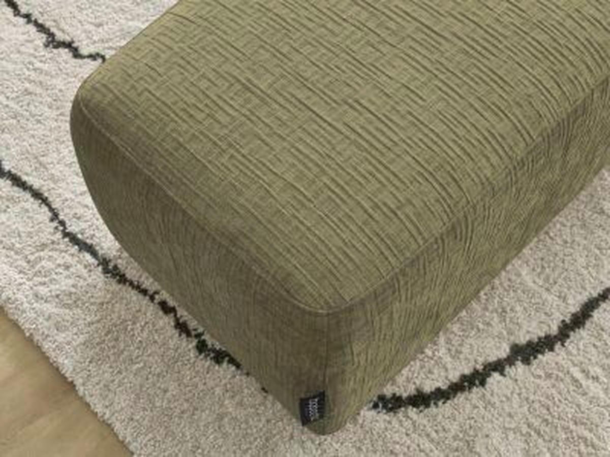 HOCKER ATILLA Struktur Grün  - Schwarz/Grün, MODERN, Kunststoff/Textil (92/44/48cm)