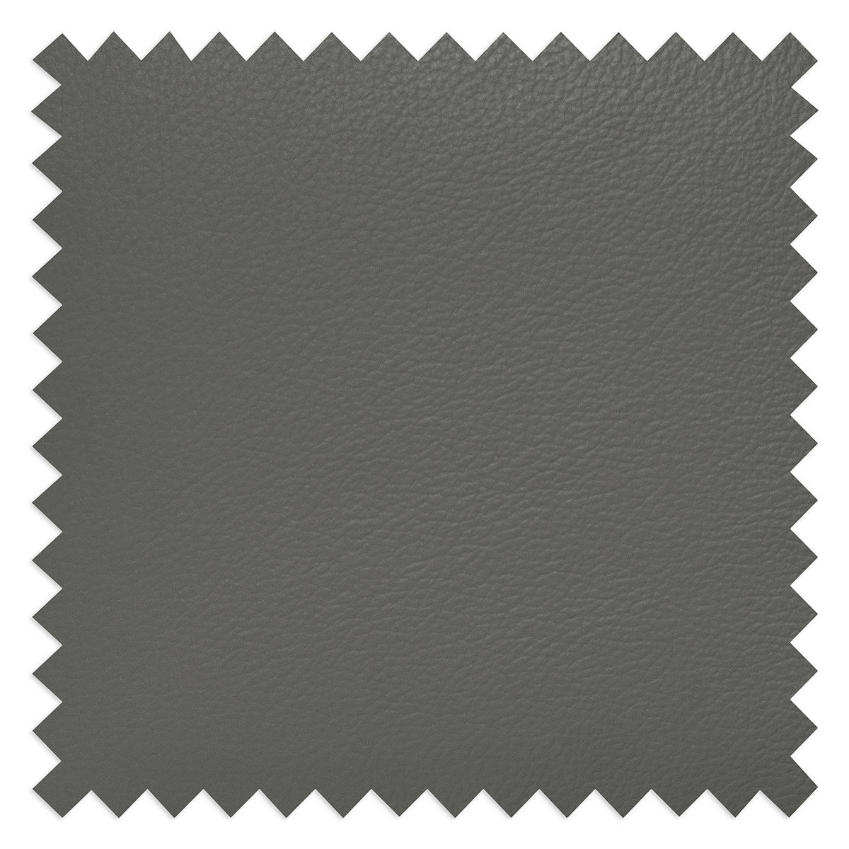 ECKSOFA Lederlook Echtleder Anthrazit  - Anthrazit/Schwarz, Design, Leder/Textil (220/274cm) - Livetastic