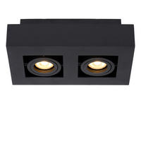 LED-DECKENLEUCHTE    25/14/8.8 cm  - Schwarz, Basics (25/14/8.8cm) - Lucide