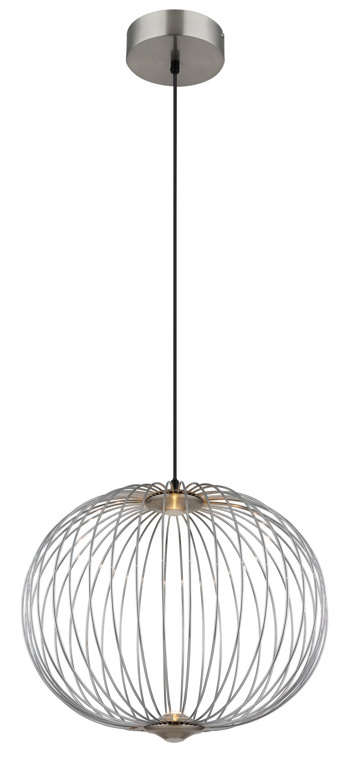 LED-HÄNGELEUCHTE 50/150 cm  - Chromfarben/Schwarz, Design, Kunststoff/Metall (50/150cm)