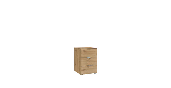 NACHTSCHRANK 40/58/40 cm  - Alufarben/Schwarz, Holzwerkstoff/Kunststoff (40/58/40cm) - Moderano