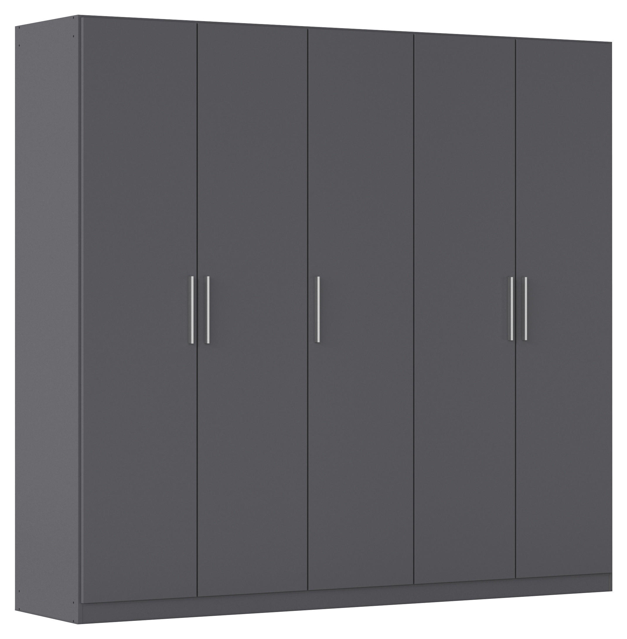 home24 Drehtürenschrank Grau 226x210x54 cm