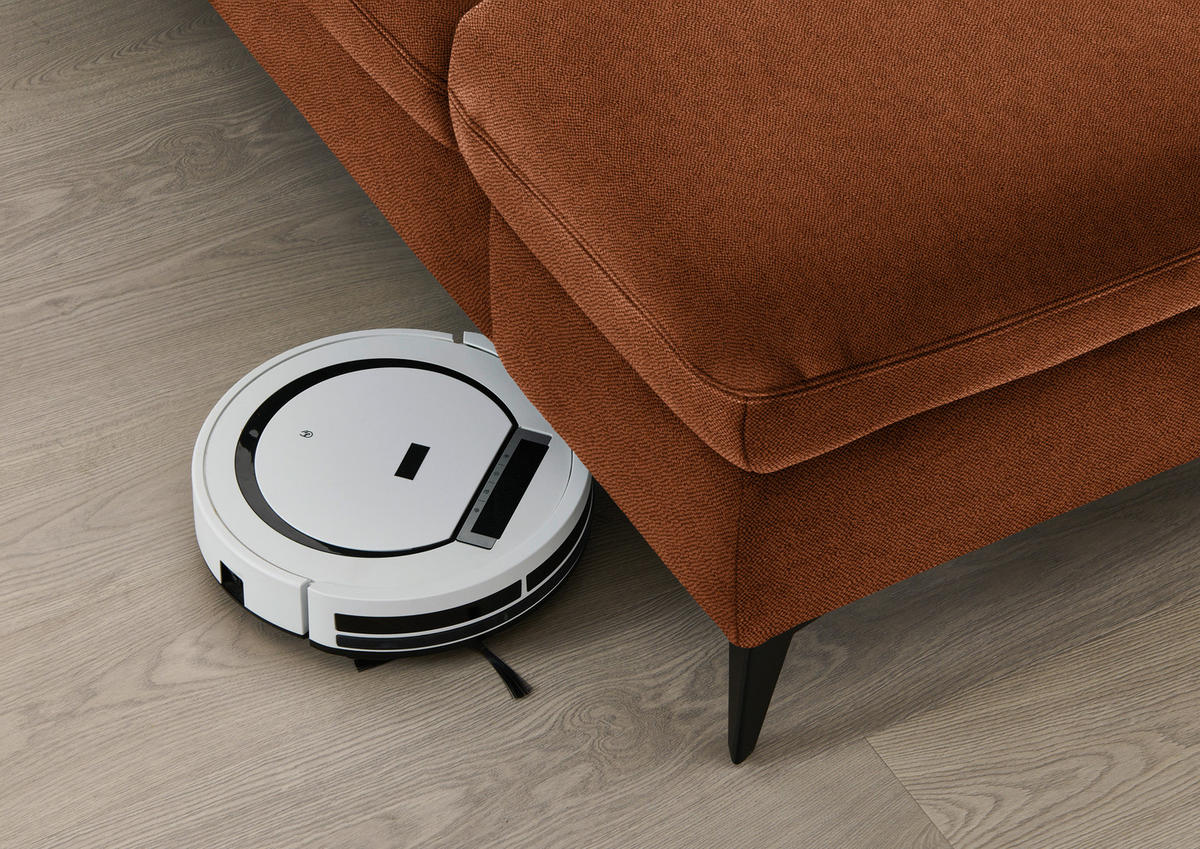 ECKSOFA  in Chenille Rostfarben  198/288 cm  - Rostfarben/Schwarz, Design, Textil/Metall (198/288cm) - Beldomo Style