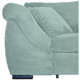 ECKSOFA Salbeigrün Cord  - Salbeigrün/Schwarz, KONVENTIONELL, Textil/Metall (258/168cm) - Carryhome
