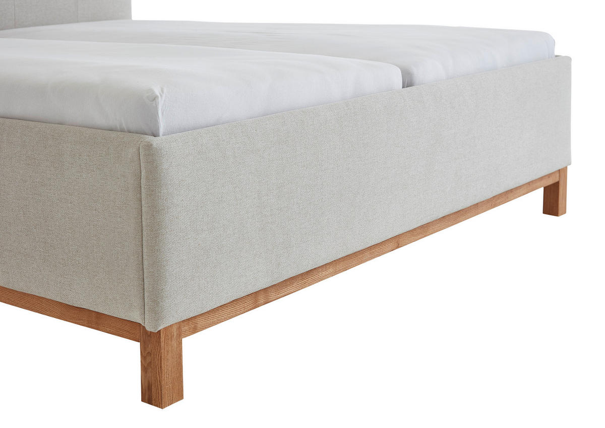 POLSTERBETT 180/200 cm  in Sandfarben  - Sandfarben, MODERN, Holz/Textil (180/200cm) - Livetastic