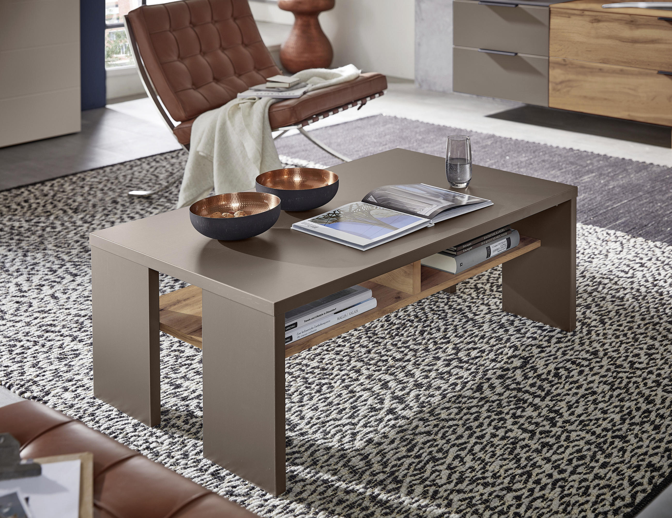 COUCHTISCH rechteckig Eichefarben 110/65/40 cm - Eichefarben, Design (110/65/40cm) - Livetastic