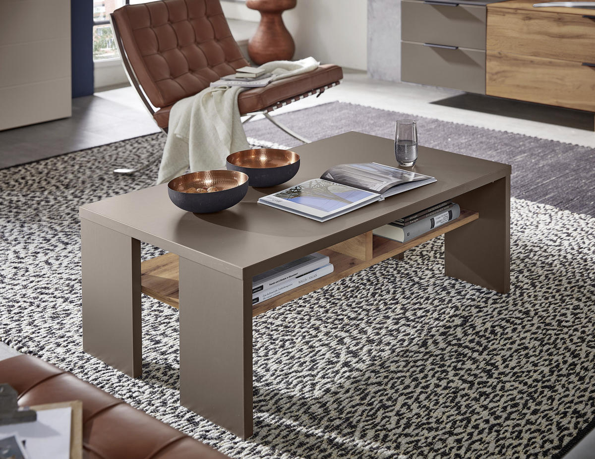COUCHTISCH 110/65/40 cm rechteckig Eichefarben  - Eichefarben, Design, Holzwerkstoff (110/65/40cm) - Livetastic