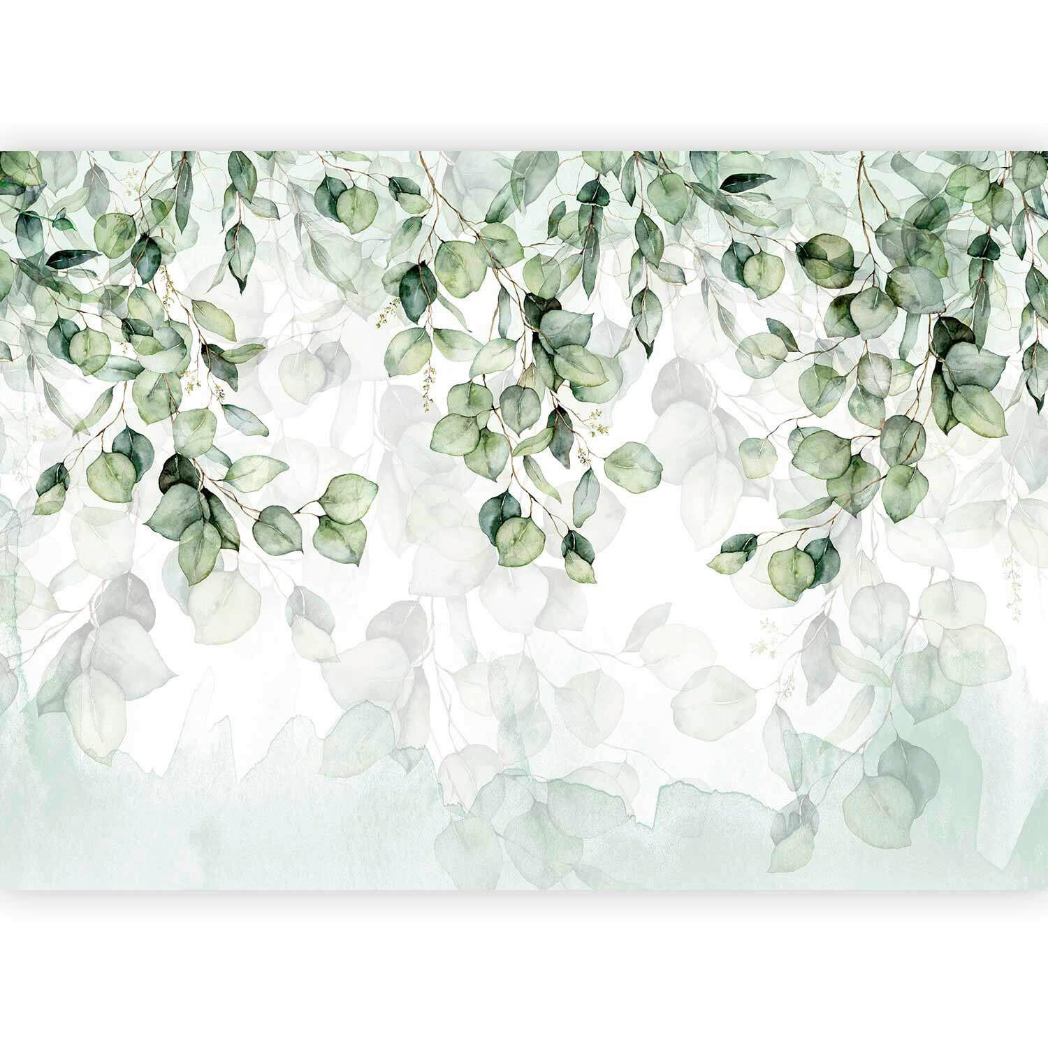 FOTOTAPETE  - Grauweiß/Grün, LIFESTYLE, Textil (100/70cm) - artgeist