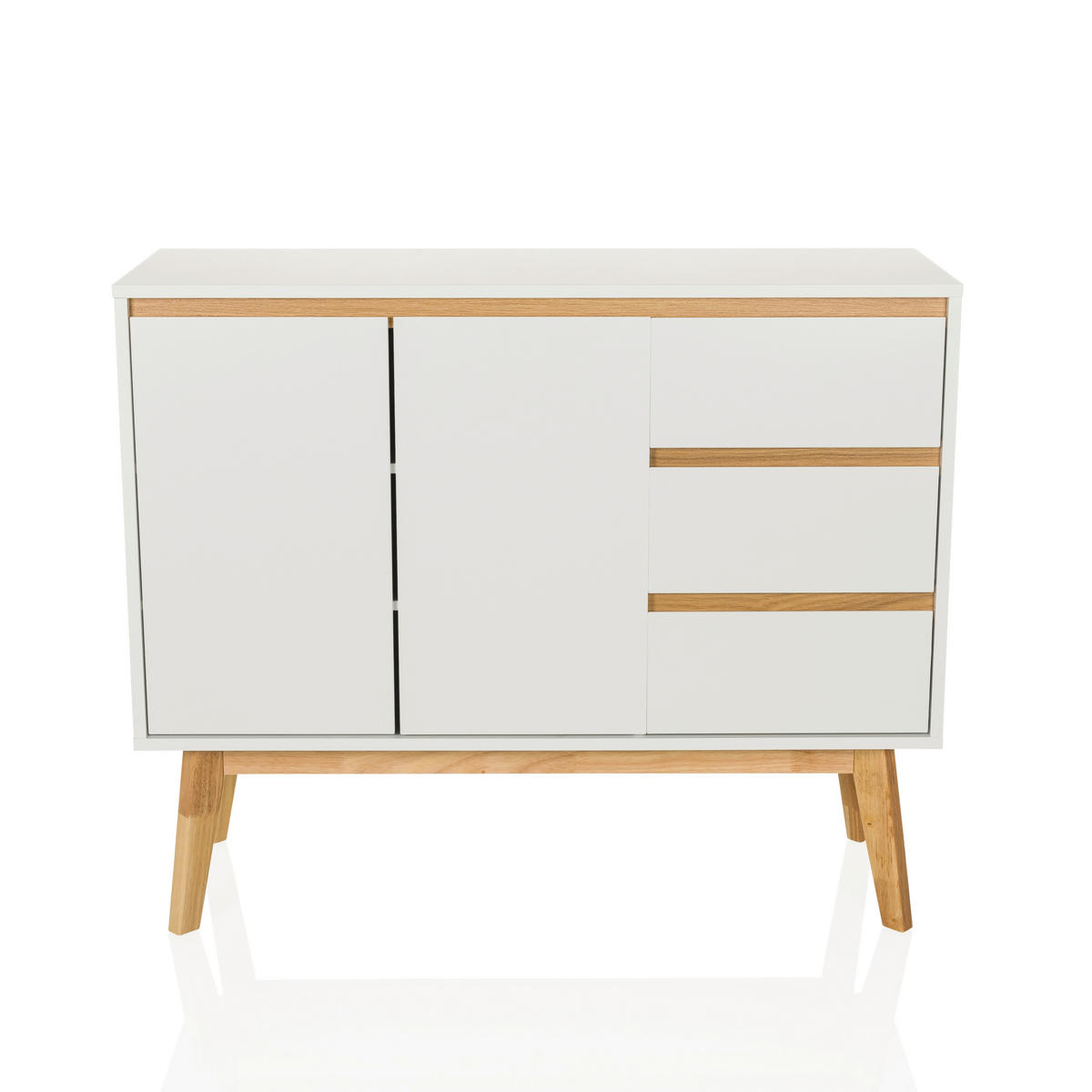SIDEBOARD  in 97/80/34 cm  - Hellbraun/Weiß, MODERN, Holzwerkstoff (97/80/34cm) - MID.YOU