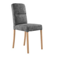 STUHL - Eichefarben/Schwarz, KONVENTIONELL, Holz/Textil (43/91/58cm) - Livetastic