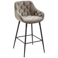 BAROVÁ STOLIČKA, sivá, čierna - čierna/sivá, Modern, kov/drevo (55/105/57cm) - Livetastic