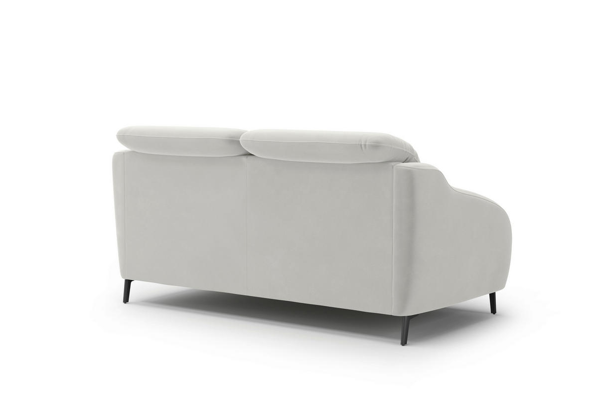 2,5-SITZER in Samt Sandfarben  - Sandfarben/Schwarz, MODERN, Textil/Metall (172/93/104cm) - Sit & More