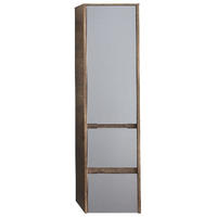 MIDISZEKRÉNY 33,3/126,8/33 cm  - alumínium színű/tölgyfa, Design, faalapú anyag/Üveg (33,3/126,8/33cm) - Sadena