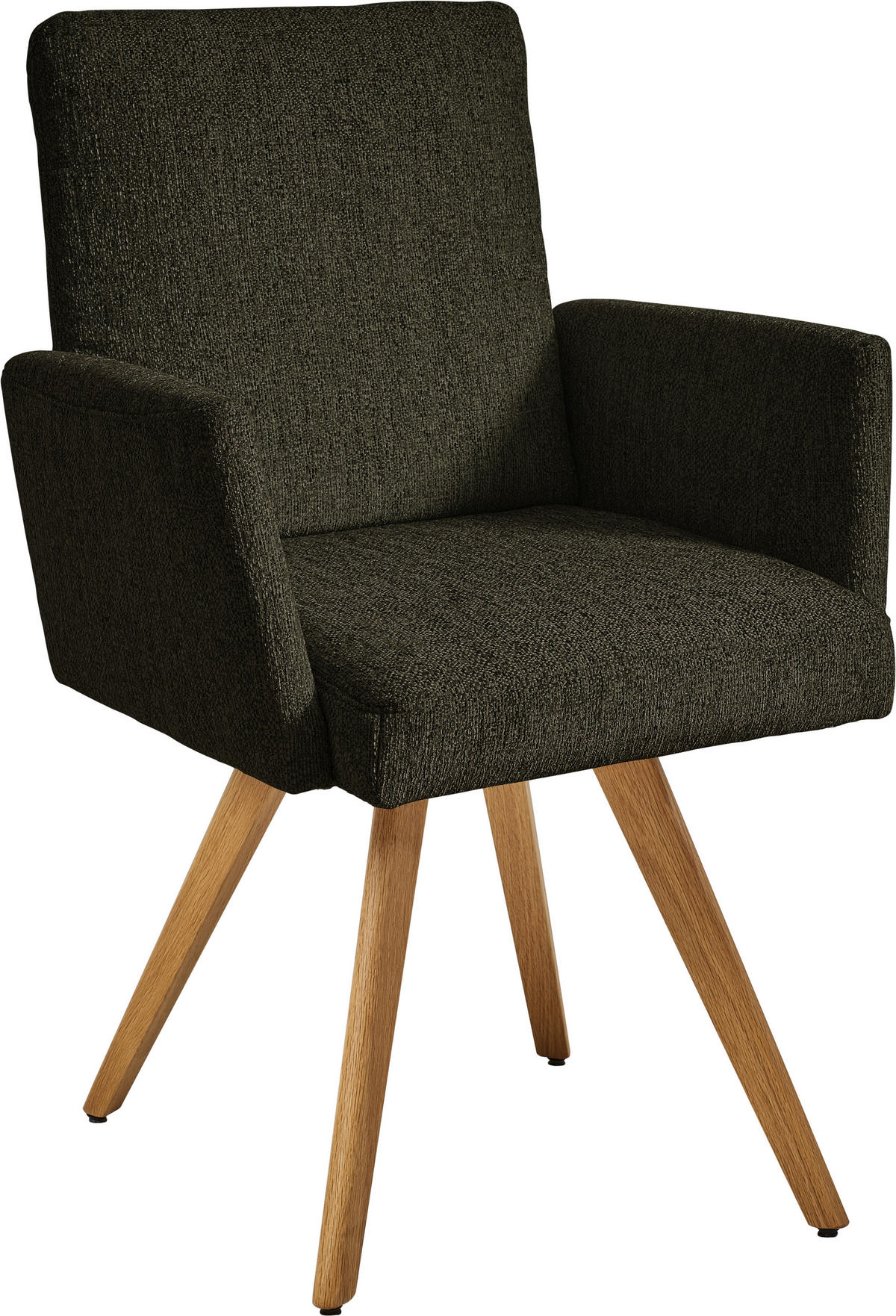 ARMLEHNSTUHL  in Chenille  - Eichefarben/Braun, Design, Holz/Textil (56/92/60cm) - Dieter Knoll