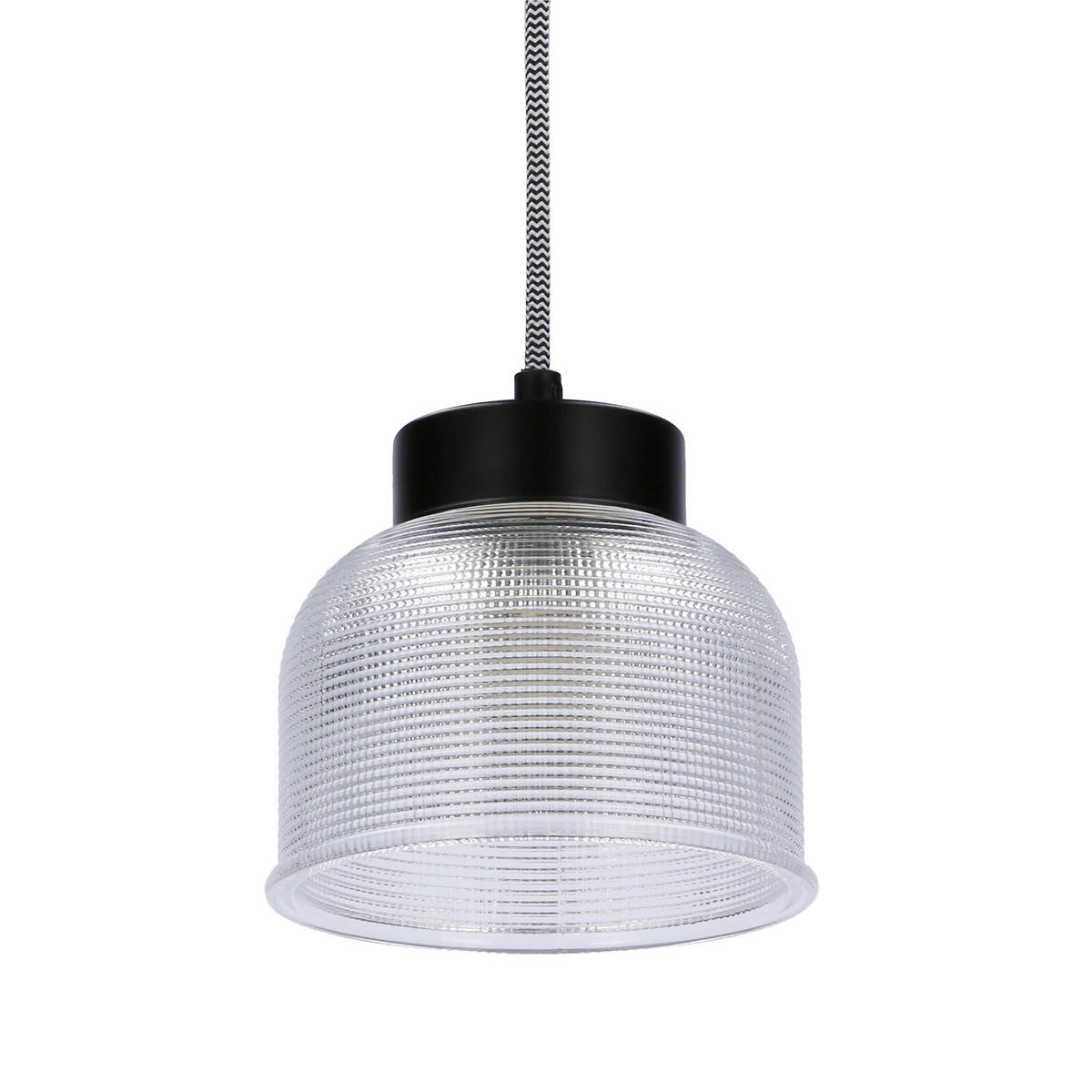 PENDELLEUCHTE 14.5/14.5/90 cm  - Transparent/Schwarz, Design, Glas/Metall (14.5/14.5/90cm)