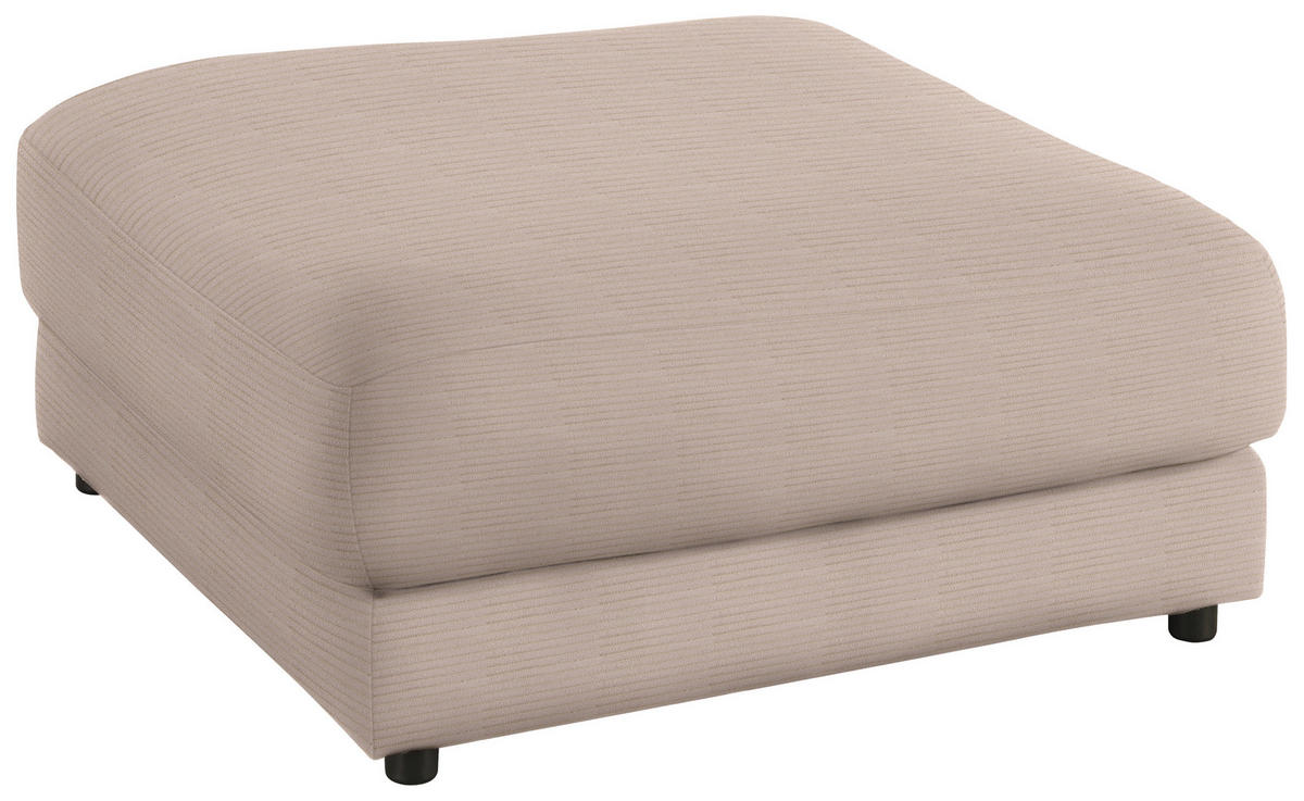 HOCKER in Textil Taupe  - Taupe/Schwarz, Design, Kunststoff/Textil (100/86/100cm) - Lomoco