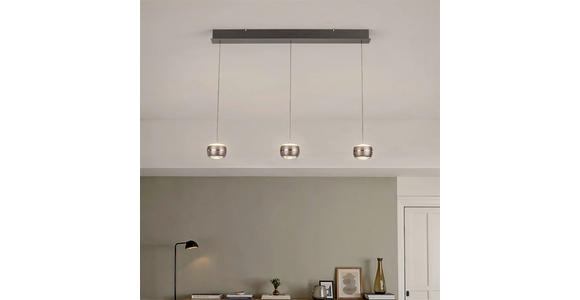 LED-HÄNGELEUCHTE Itonda 100/12/180 cm   - Braun, Basics, Glas/Metall (100/12/180cm) - Dieter Knoll