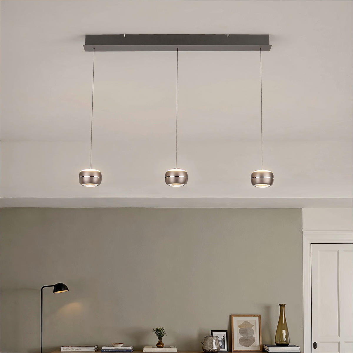 LED-HÄNGELEUCHTE 100/12/180 cm  - Braun, Basics, Glas/Metall (100/12/180cm) - Dieter Knoll