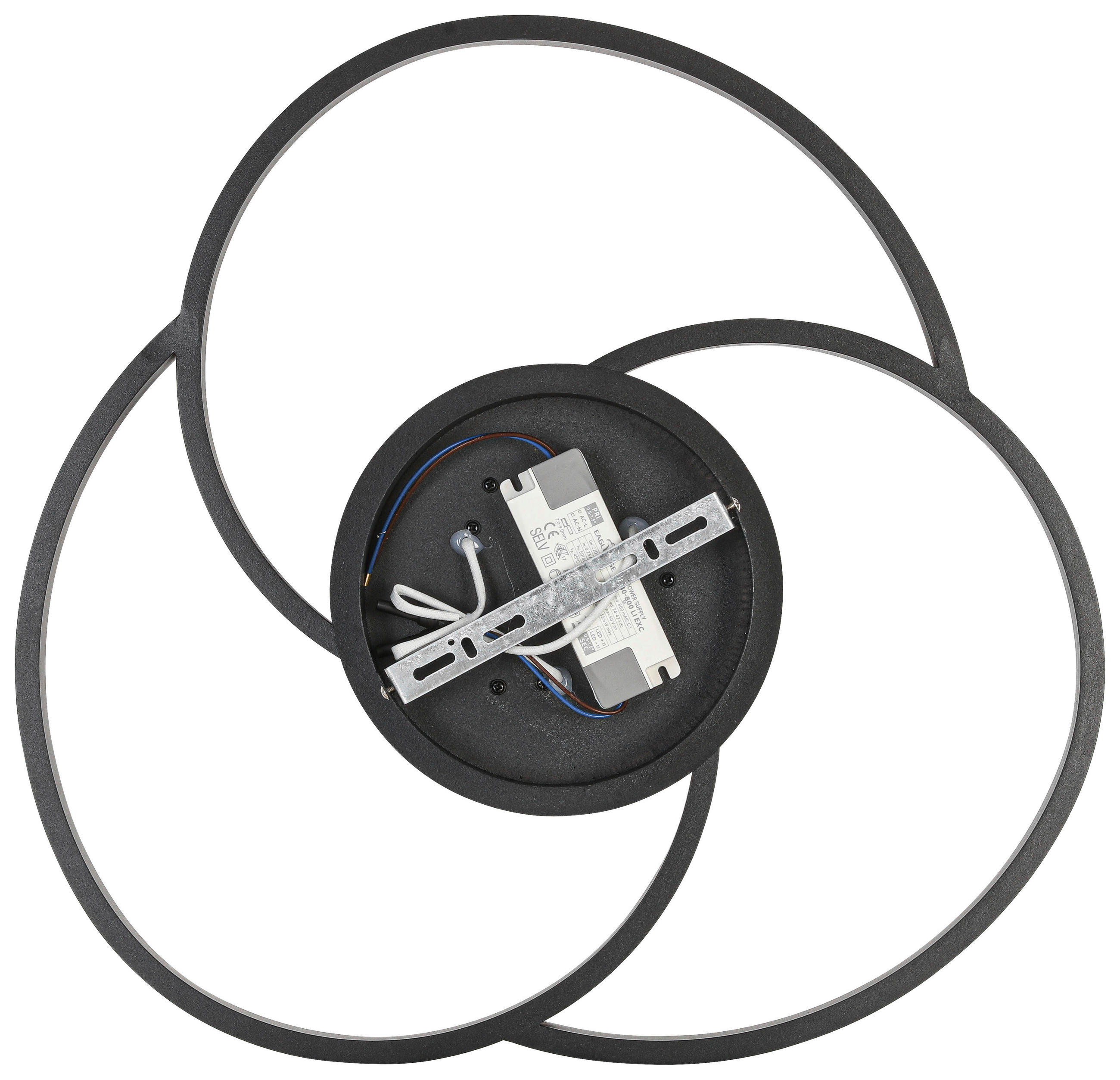 LED SVJETILJKA STROPNA - crna, Trend, metal/plastika (50/7,5cm) - Novel