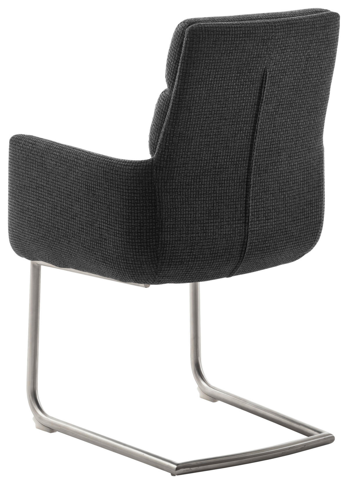 ARMLEHNSTUHL  in Edelstahl Webstoff  - Edelstahlfarben/Anthrazit, Design, Textil/Metall (61/90/64cm) - Dieter Knoll