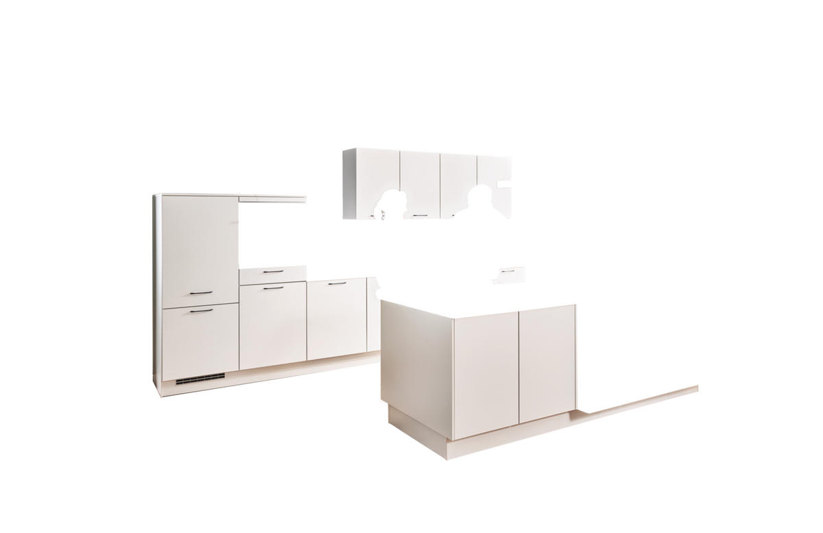 EINBAUKÜCHE   - Weiss, Design, Holzwerkstoff - Celina