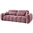 SCHLAFSOFA  mit Webstoff Pink  - Pink/Schwarz, KONVENTIONELL, Kunststoff/Textil (262/93/117cm) - Carryhome