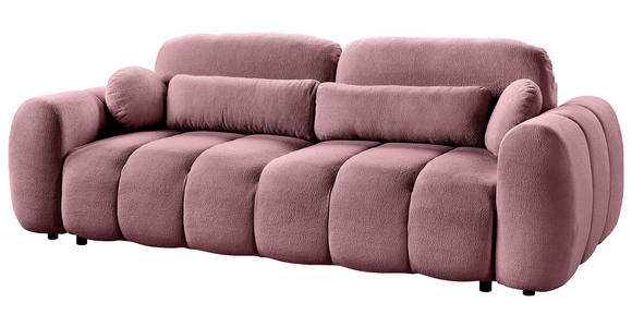 SCHLAFSOFA  mit Webstoff Pink  - Pink/Schwarz, KONVENTIONELL, Kunststoff/Textil (262/93/117cm) - Carryhome