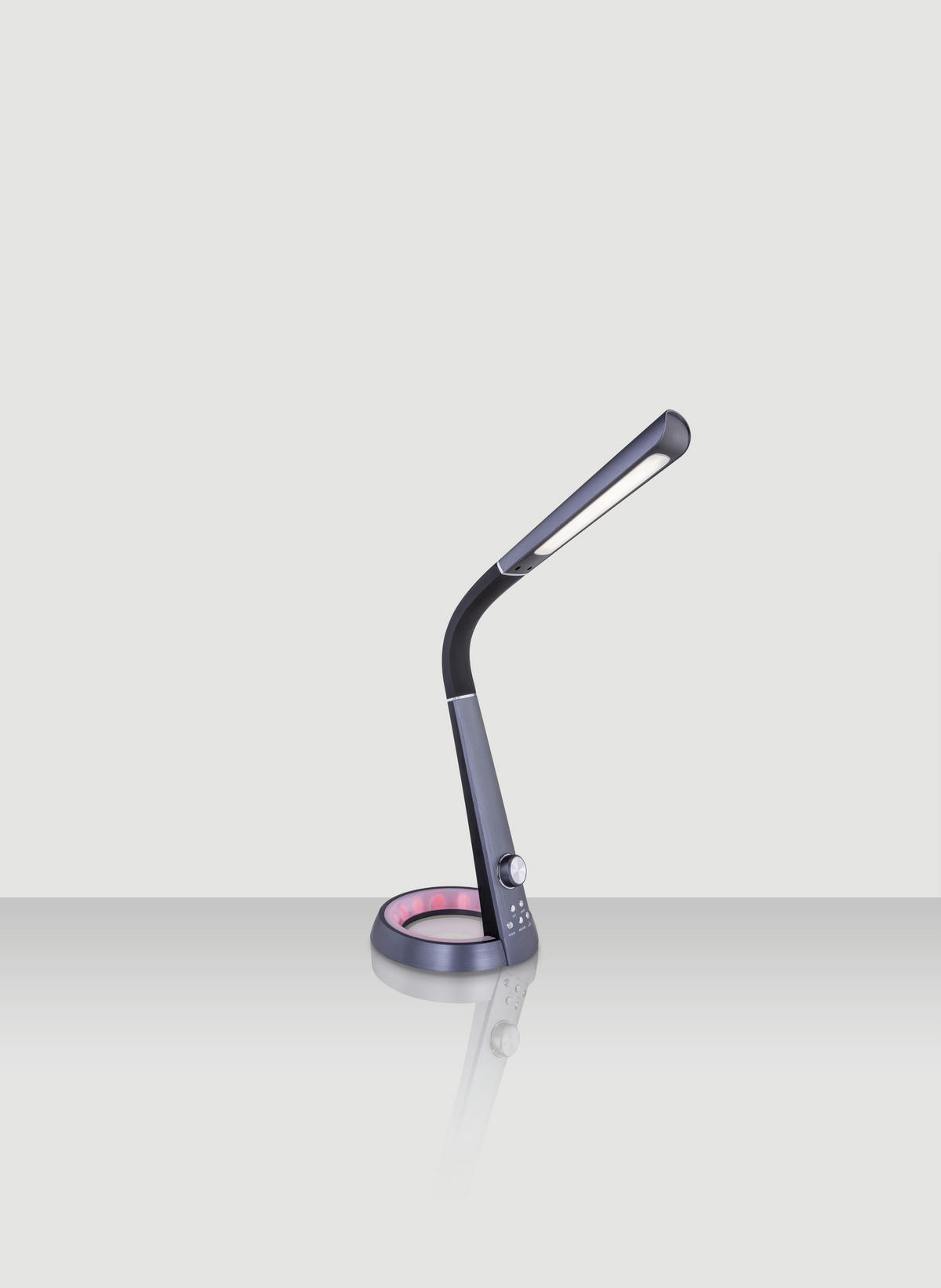 LED ÍRÓASZTALI LÁMPA - fekete/sötétszürke, Design, műanyag (34,3/18,3/64cm) - Novel