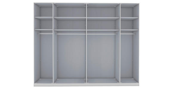 FALTTÜRENSCHRANK 250/216/58 cm 6-türig  - Schieferfarben/Eiche Bianco, KONVENTIONELL, Glas/Holzwerkstoff (250/216/58cm) - Dieter Knoll