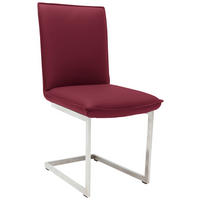 SCHWINGSTUHL  in Nickel Echtleder pigmentiert  - Edelstahlfarben/Beige, Design, Leder/Metall (48/93/65cm) - Ambiente