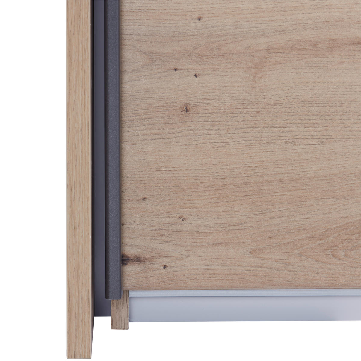 SCHIEBETÜRENSCHRANK 271/230/62 cm 4-türig Eiche Artisan  - Eiche Artisan/Grau, MODERN, Holzwerkstoff/Metall (271/230/62cm) - Luca Bessoni