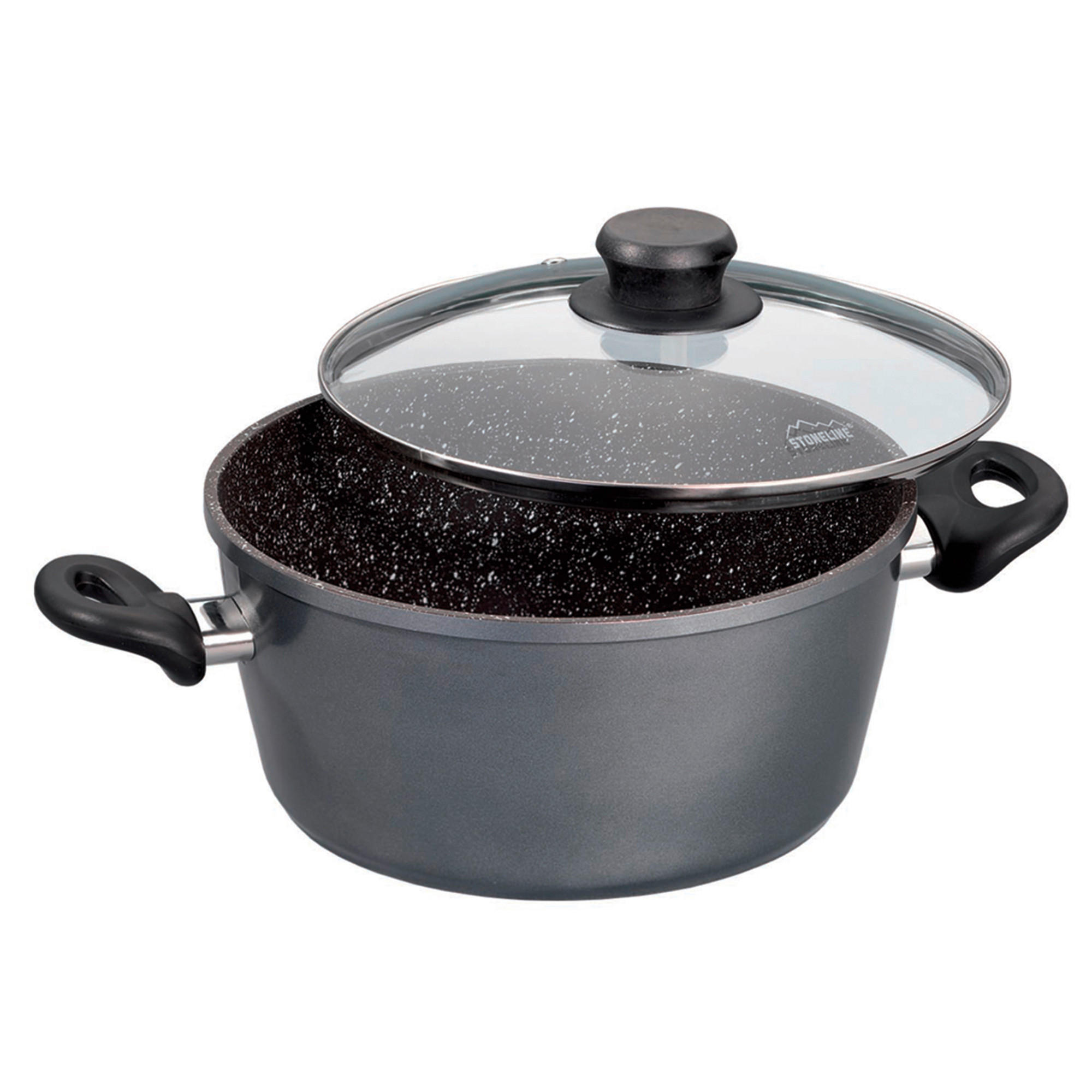 KOCHTOPF 1,5 L  - Grau, Basics, Glas/Metall (16cm) - Stoneline