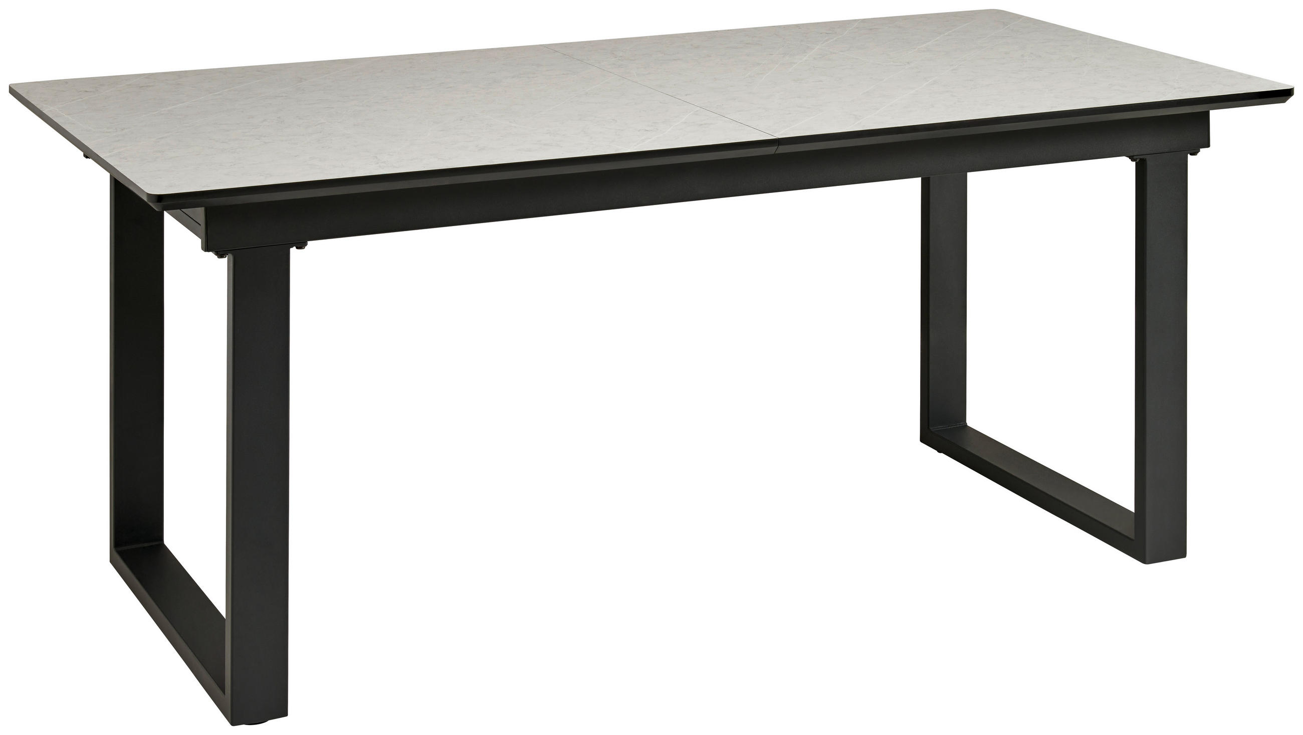 Masă din metal, material pe bază de lemn, 180-260/90/76 cm,