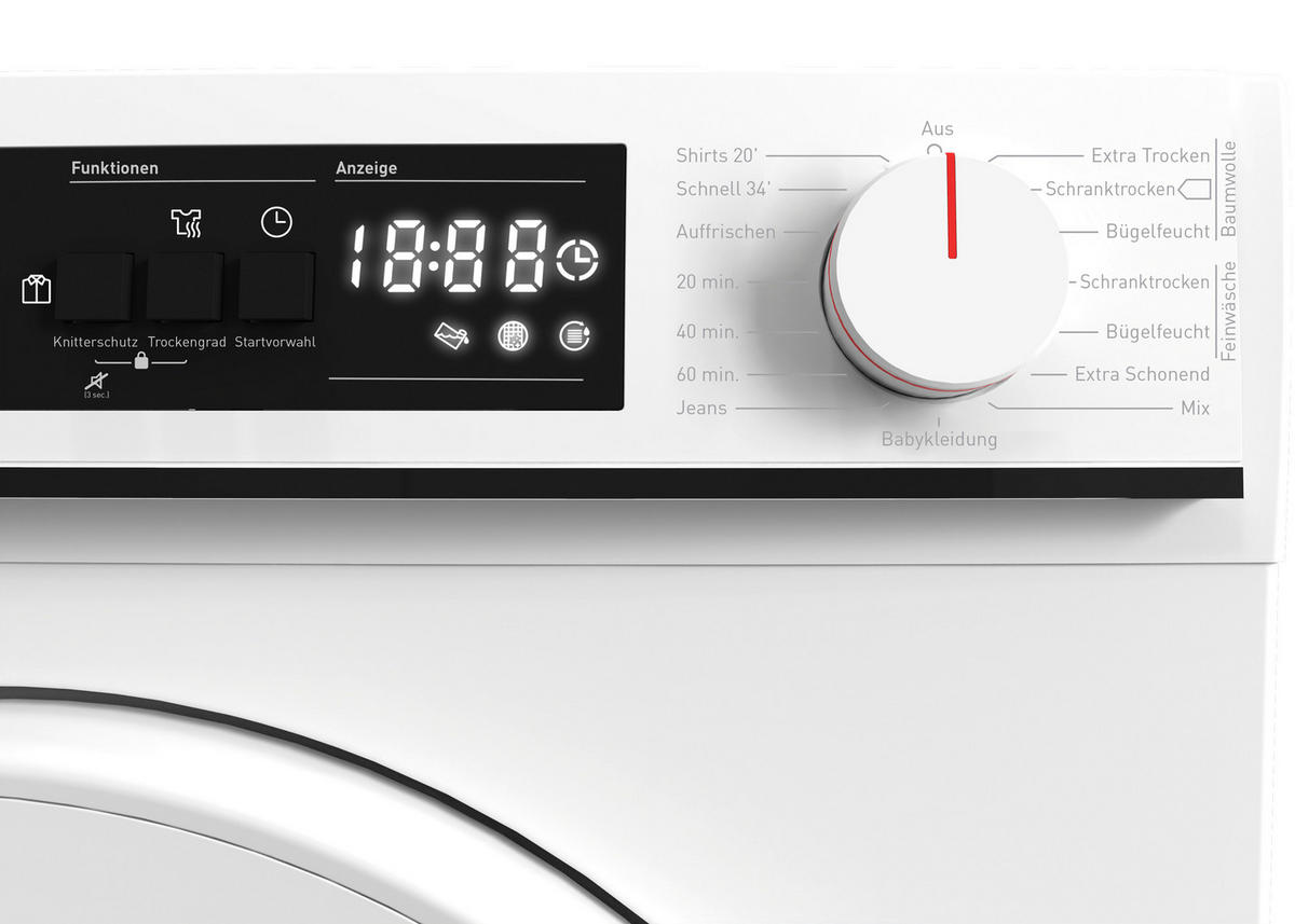 WÄRMEPUMPENTROCKNER KD-NHA7S7PW21-DE  - Weiß, Basics, Kunststoff/Metall (59.6/84.5/52.5cm) - Sharp