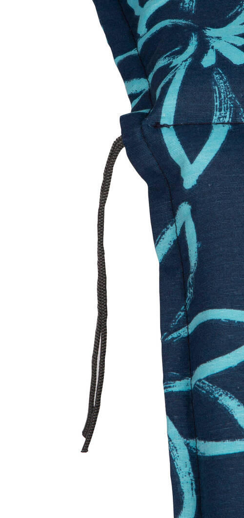 SESSELAUFLAGE Blume  - Blau/Hellblau, Basics, Textil (118/50/6cm) - Gardenson