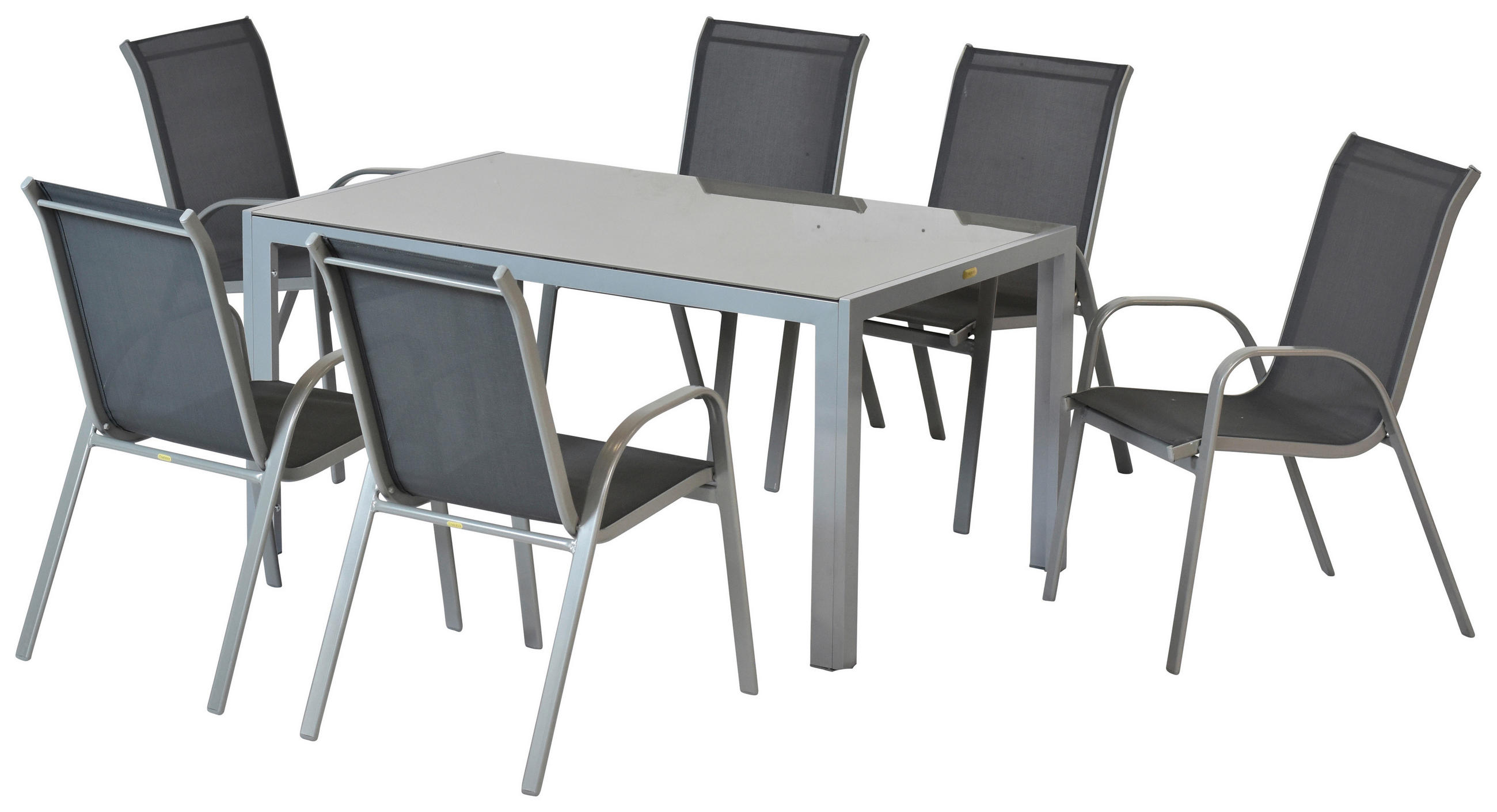 GARTENSET Aluminium  - Anthrazit/Silberfarben, MODERN, Textil/Metall - Gardenson
