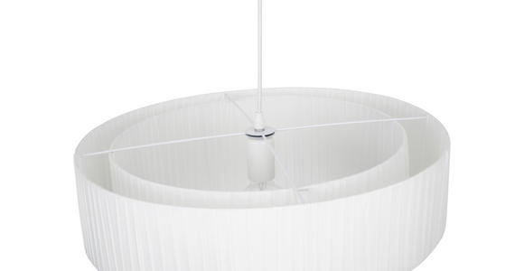 HÄNGELEUCHTE 50/122,5 cm  - Weiß, Trend, Textil/Metall (50/122,5cm) - Novel