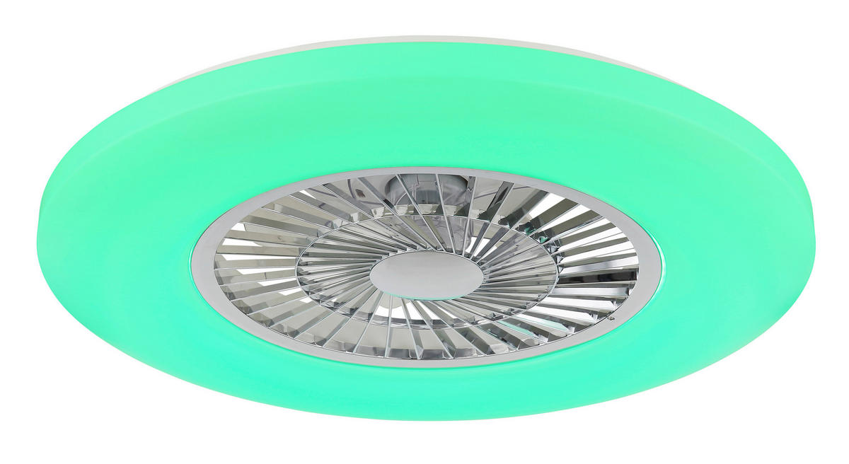 VENTILATOR STROPNI  prozirno, bijela, boje kroma   prozirno  ALVA  - bijela/prozirno, Basics, plastika (59,5/15,4cm) - Globo