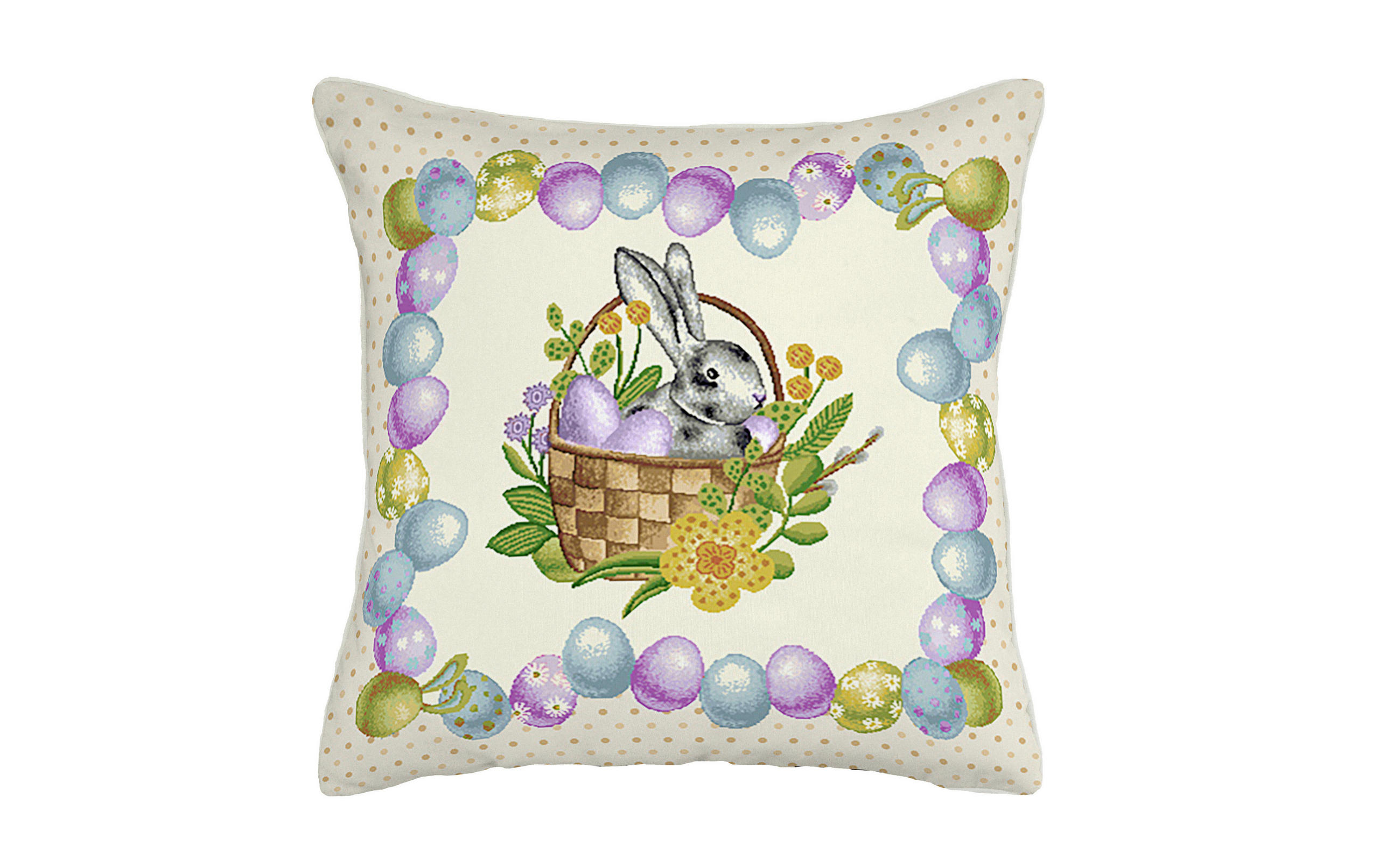 DEKORATIVNA JASTUČNICA 43/43 cm    PASTEL NEST  - višebojna, Osnovno, tekstil (43/43cm) - Novel