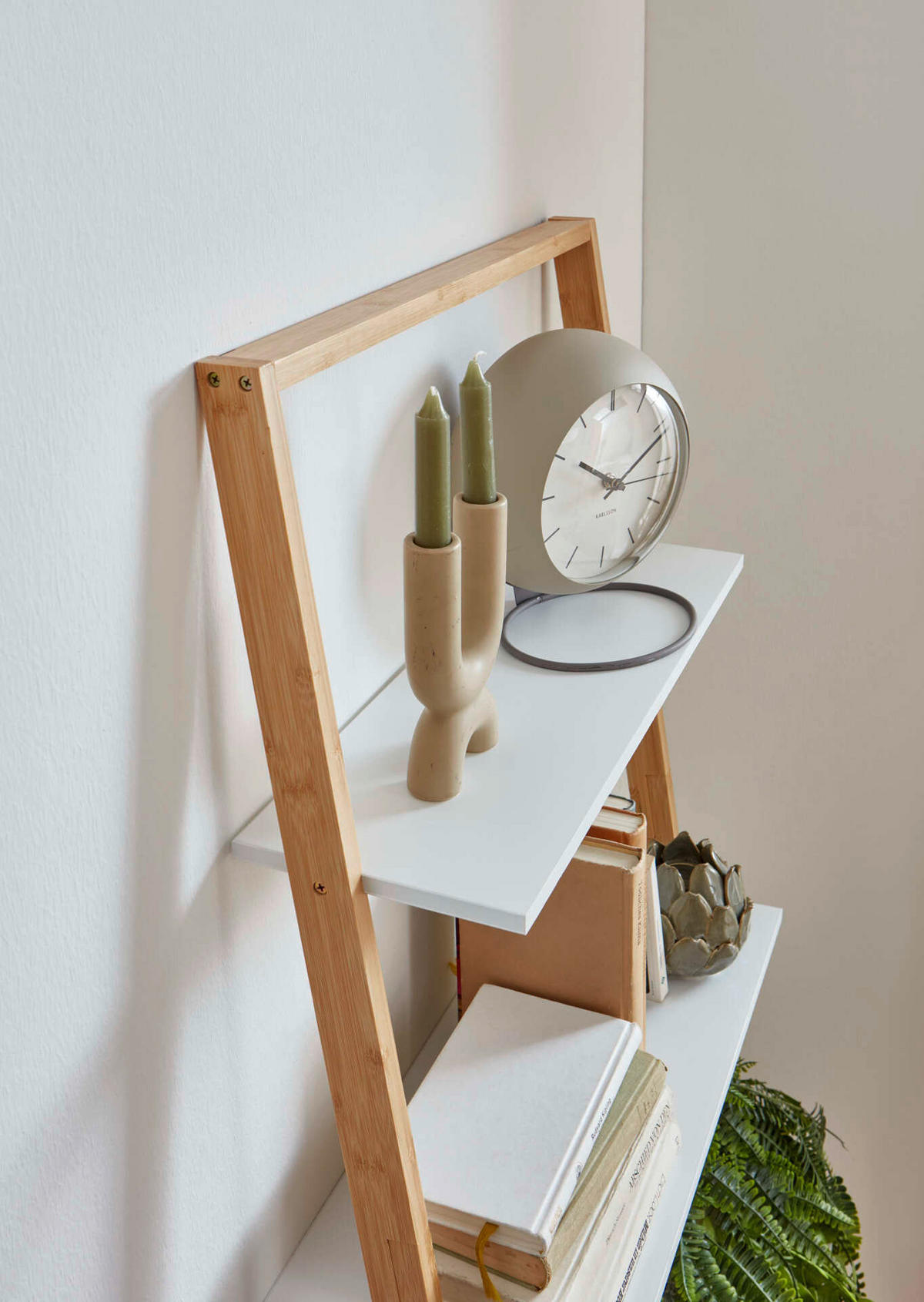 STANDREGAL Weiß  - Eichefarben/Weiß, Design, Holzwerkstoff (61,3/164/36,5cm) - MID.YOU