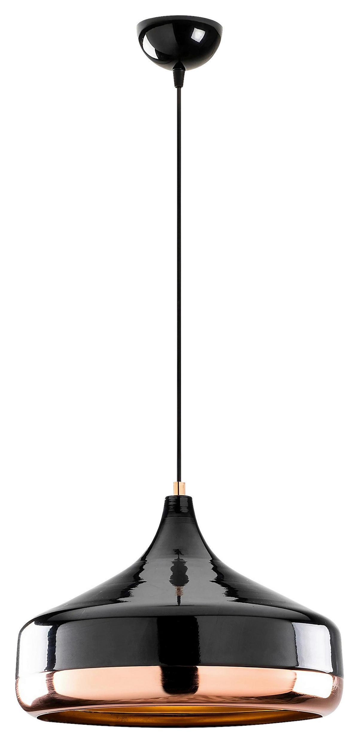 ZÁVĚSNÉ SVÍTIDLO, 36/122 cm  - barva růžového zlata/černá, Design, kov (36/122cm) - P & B