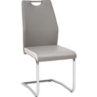 HOUPACÍ ŽIDLE, šedá, bílá, barvy chromu - šedá/bílá, Design, kov/textil (44/97/60cm) - Carryhome