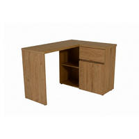 ECKSCHREIBTISCH 117/90/75,7 cm Eichefarben Stauraum, seitenverkehrt montierbar  - Eichefarben, KONVENTIONELL, Holzwerkstoff (117/90/75,7cm) - MID.YOU