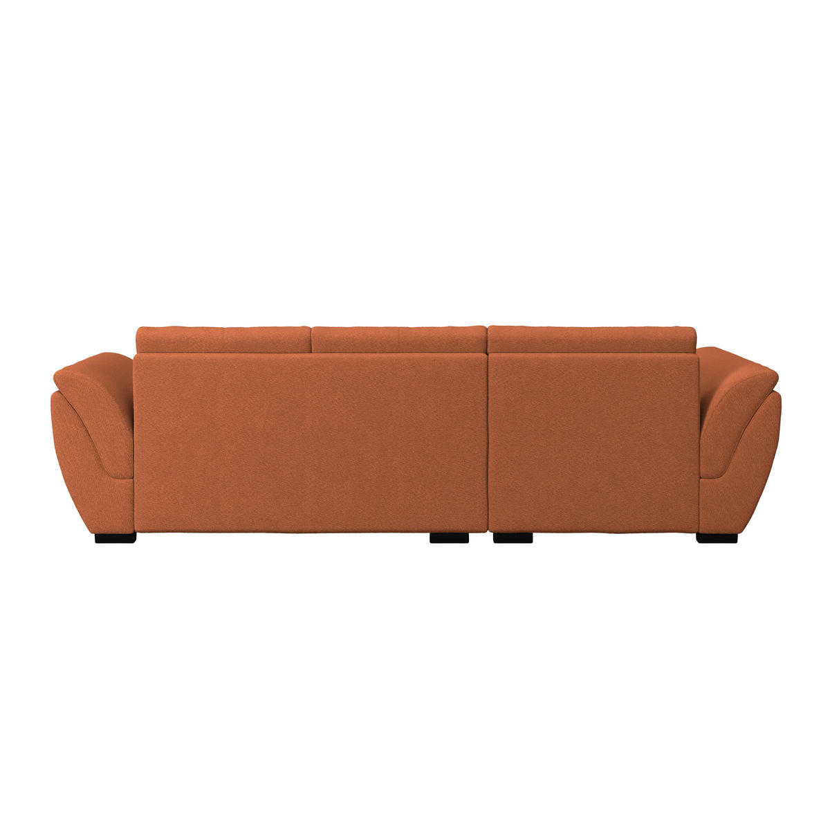 ECKSOFA Terracotta Zierkissen, Bettkasten, Schlaffunktion, Rücken echt  - Terracotta/Schwarz, KONVENTIONELL, Kunststoff/Textil (187/278cm) - MID.YOU
