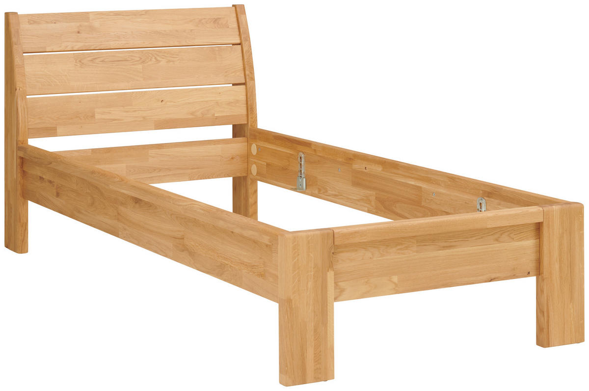 BETT 90/200 cm  in Wildeiche   - Wildeiche, Modern, Holz (90/200cm) - MID.YOU