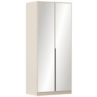 GARDEROB MED GÅNGJÄRN 91/229/54 cm 2-dörrar - champagne/grå, Modern, metall/trämaterial (91/229/54cm) - Rauch Möbel