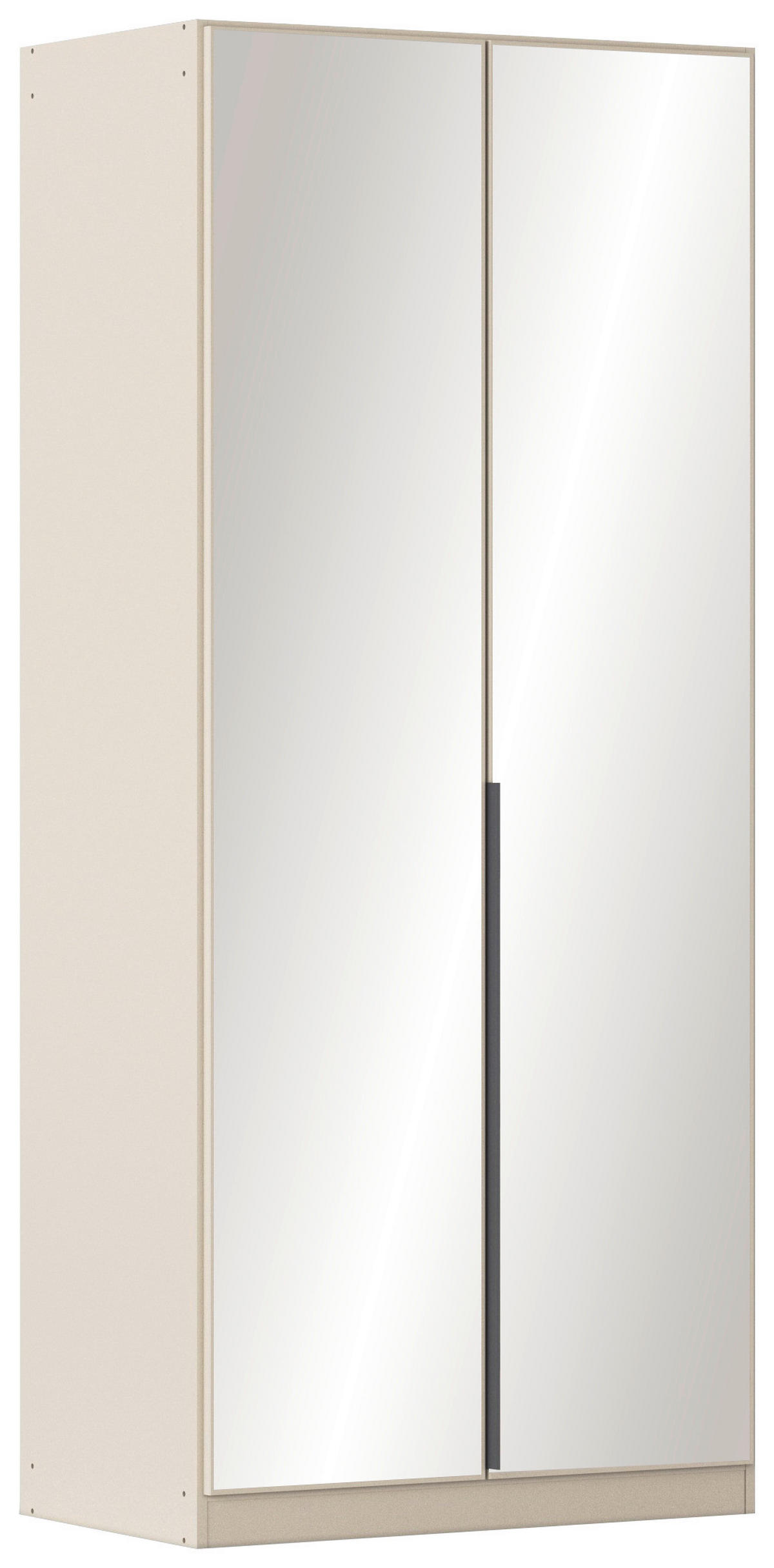 GARDEROB MED GÅNGJÄRN 91/229/54 cm 2-dörrar - champagne/grå, Modern, metall/trämaterial (91/229/54cm) - Rauch Möbel