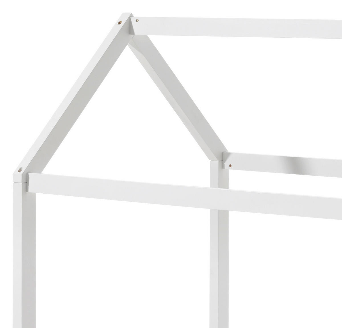 DĚTSKÁ POSTEL SE STŘÍŠKOU, 90/200 cm bílá - bílá, Moderní, dřevo (90/200cm) - MID.YOU